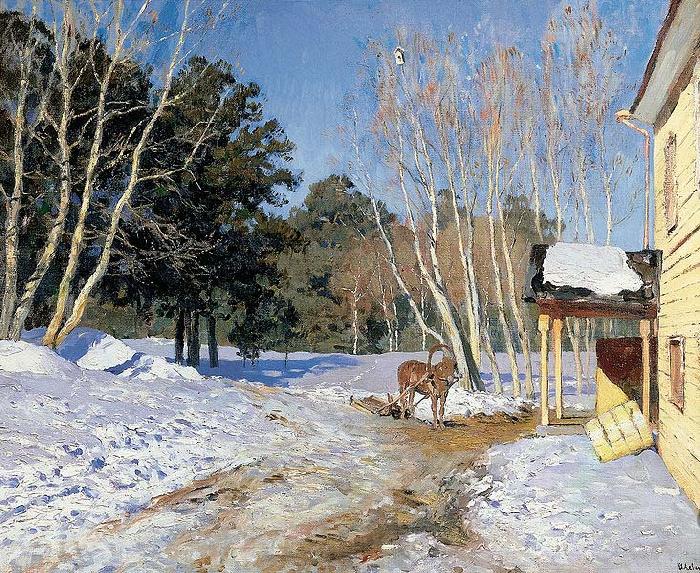 Isaac Levitan March, Norge oil painting art